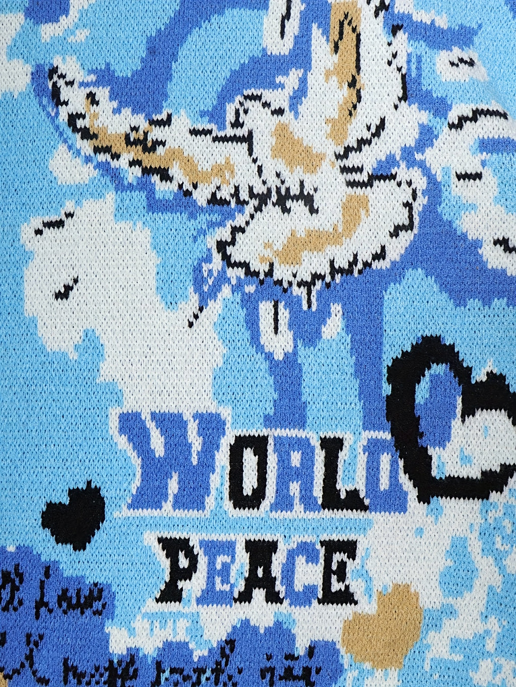 Pull unisexe à manches longues et col rond, style peinture à l'huile, imprimé lettres, cœurs et aigles, collection printemps-automne-hiver. Coupe ample et décontractée.