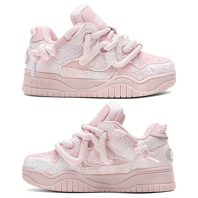 [sneakers] Unisex Skate Shoes with a Thick, Flat Sole That Are Stylish And Versatile, Perfect for Outdoor Sports And Fitness. These Trendy Shoes Are Designed Specifically for Skateboarding And Suitable for Street And Outdoor