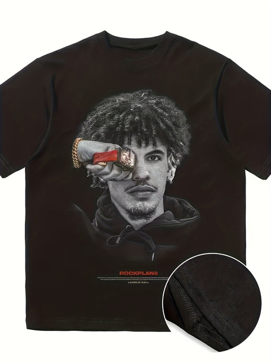 Men'S Casual Round Neck T-Shirt Made from Soft And Comfortable Fabric, Featuring a Short Sleeve Design. It'S The Ideal Choice for Gifts And Perfect for Outings Or Travel
