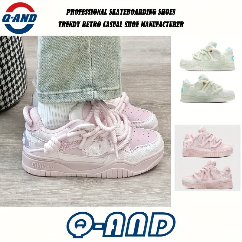 [sneakers] Unisex Skate Shoes with a Thick, Flat Sole That Are Stylish And Versatile, Perfect for Outdoor Sports And Fitness. These Trendy Shoes Are Designed Specifically for Skateboarding And Suitable for Street And Outdoor