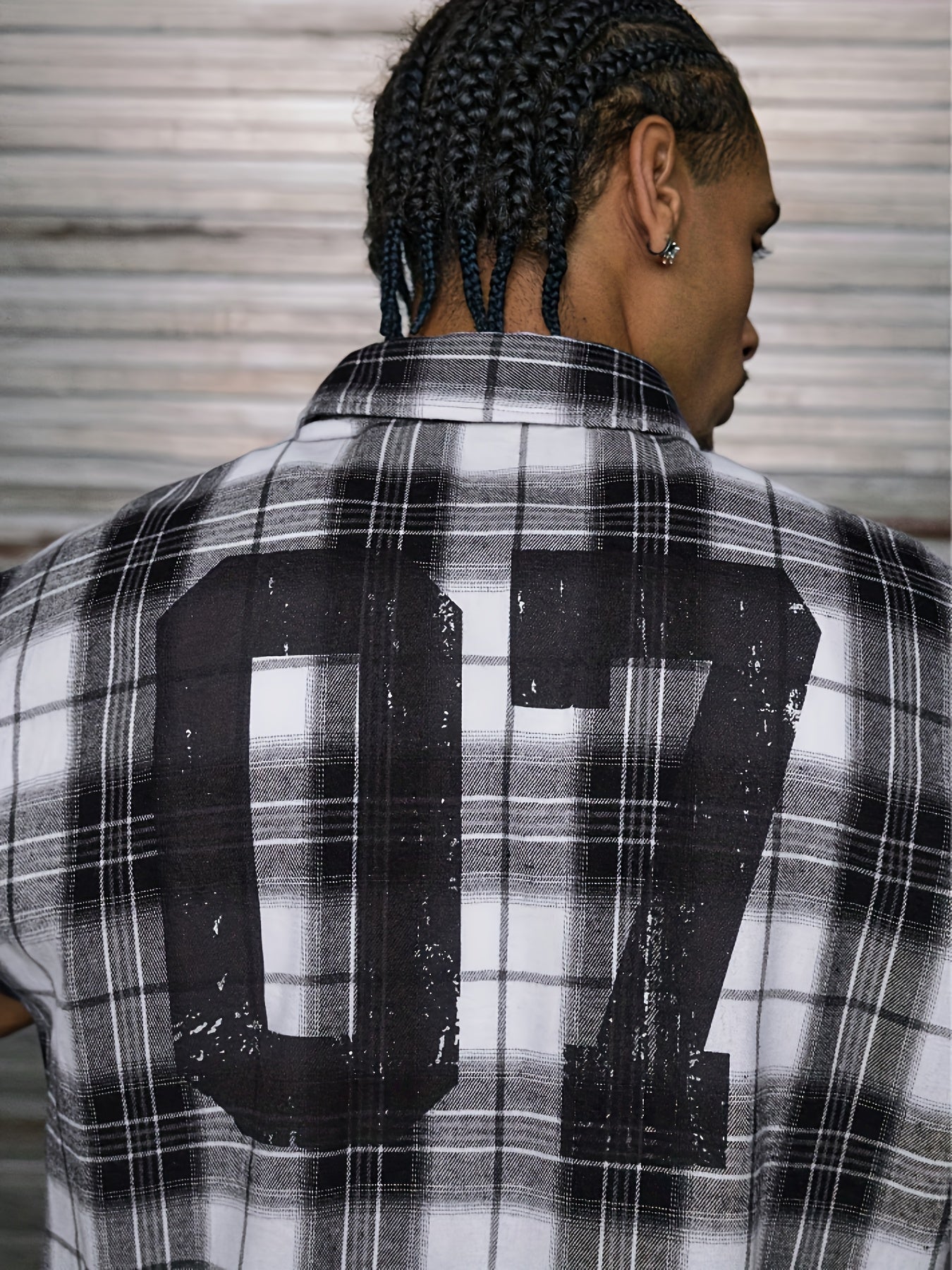 Men's Multi-Size Loose Fit Lapel Short Sleeve Printed Patchwork Casual Shirt