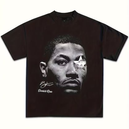 Graphic T-shirt-Retro Basketball Hop Esin, Soft and Hih Quality Blend, Reular Fit Short Sleeve T-shirt, Sinle-Sided Printed Round Neck T-shirt, Basketball T-shirt, Four Seasons Clothin,