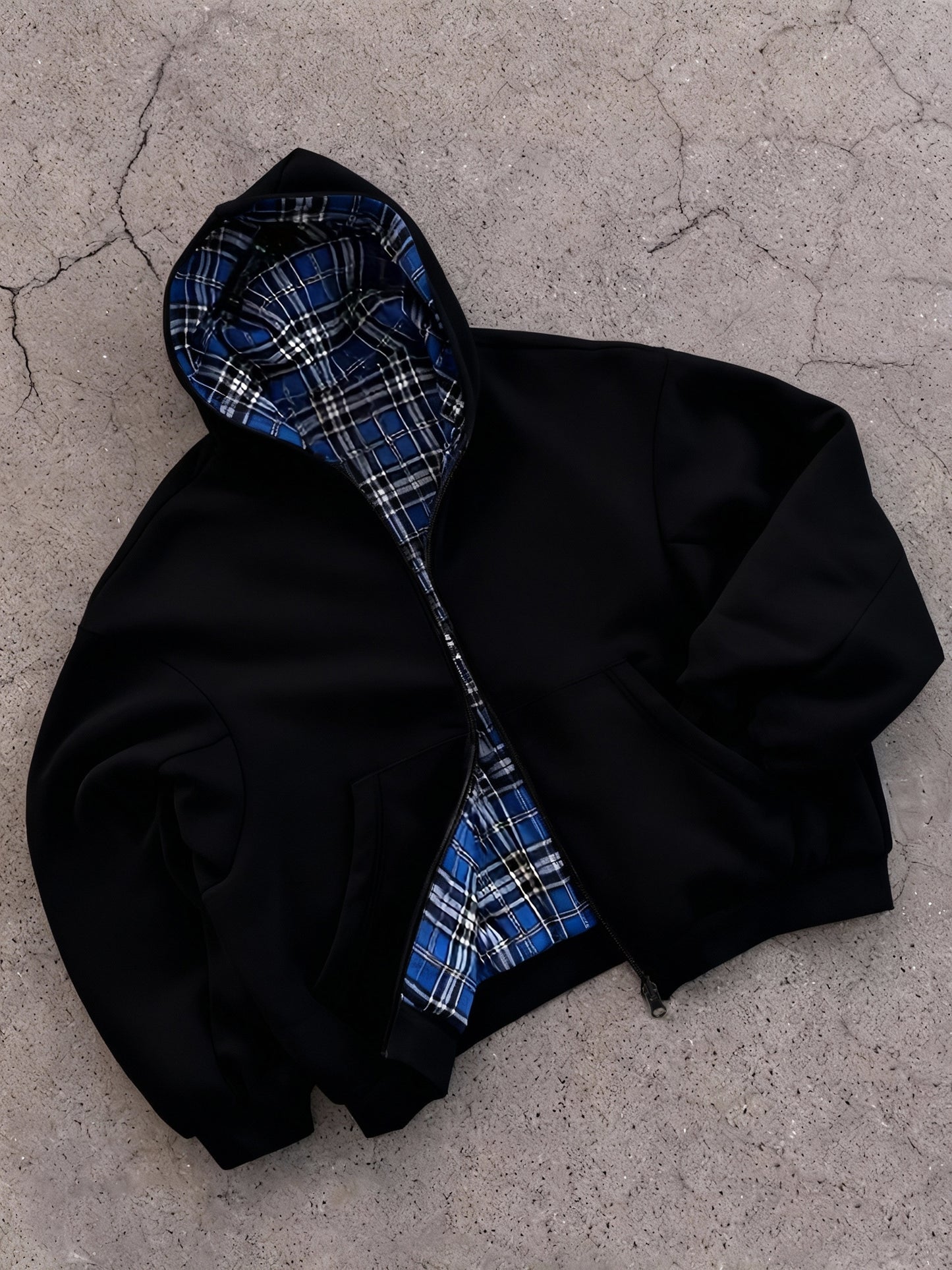 Y2K Vintage Plaid Hoodie, Carefully Selected for Wealth Attraction