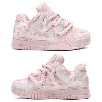[sneakers] Unisex Skate Shoes with a Thick, Flat Sole That Are Stylish And Versatile, Perfect for Outdoor Sports And Fitness. These Trendy Shoes Are Designed Specifically for Skateboarding And Suitable for Street And Outdoor