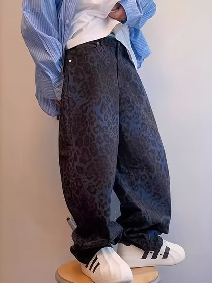 Men's Casual Loose Fit Printed Long Pants