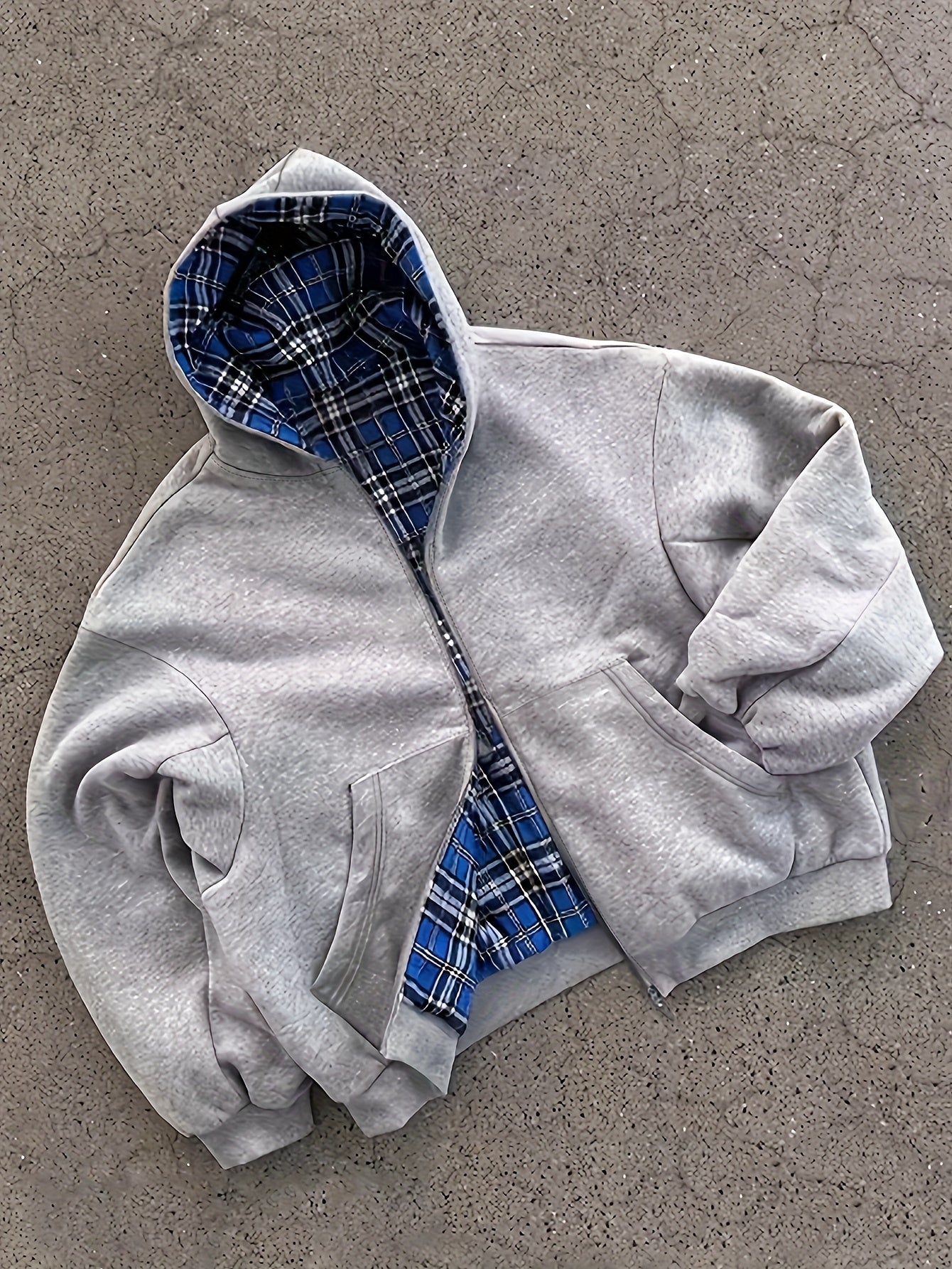Y2K Vintage Plaid Hoodie, Carefully Selected for Wealth Attraction
