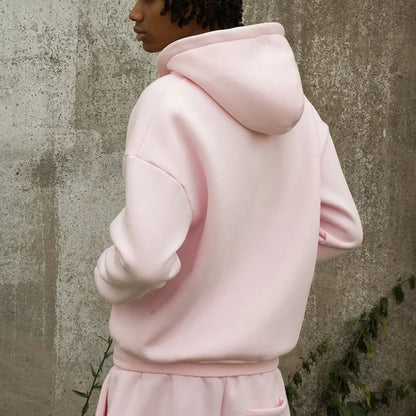 Hoodie Tracksuit Solid Color Street Fashion Style