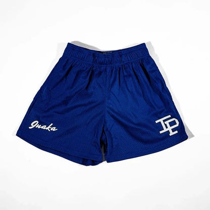 Summer Men's INAKA IP Leopard Print Mesh Shorts Elastic Waist Drawstring Breathable Quick Dry Gym Workout Fitness Casual Pants