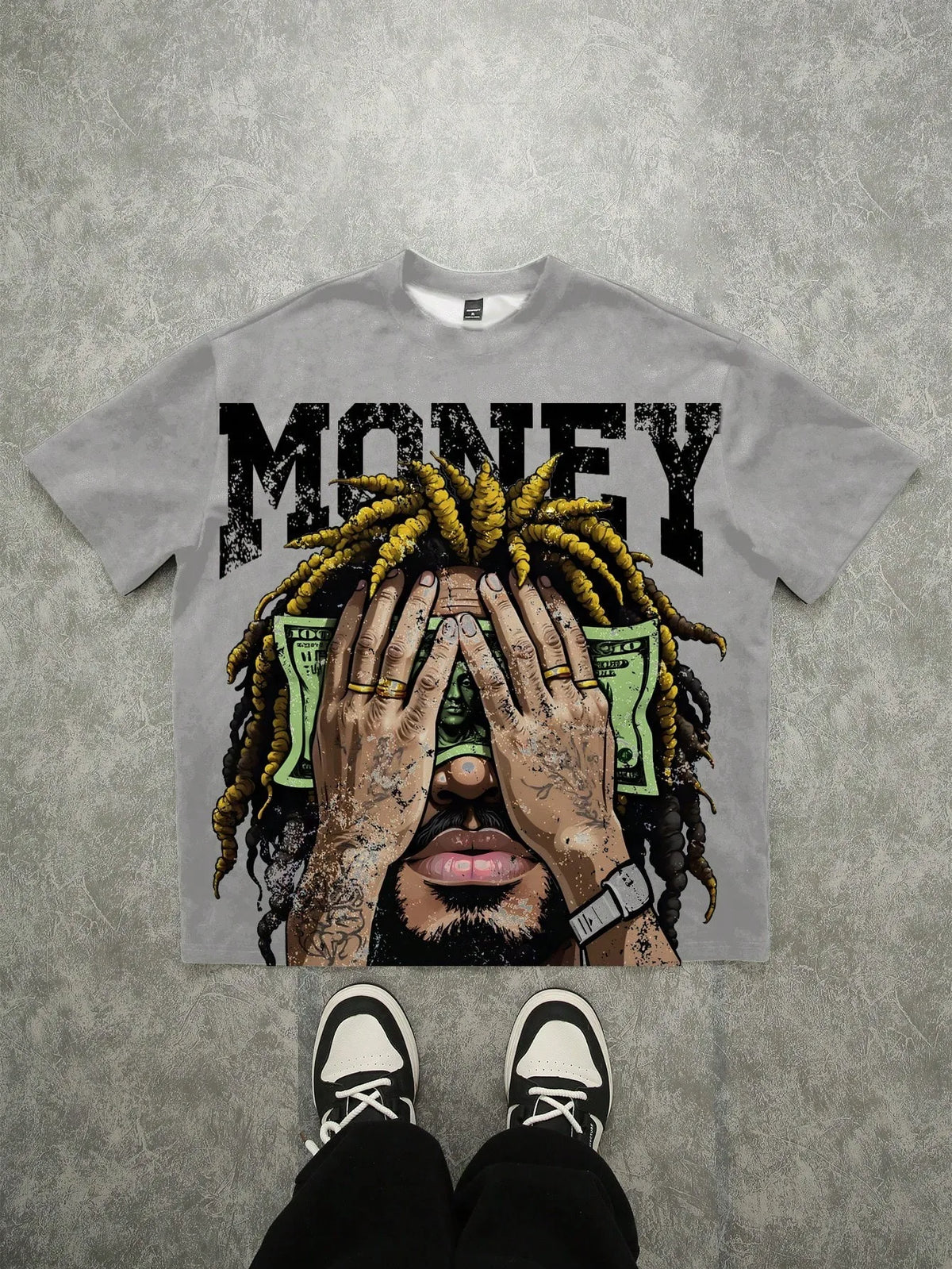 A nova T-shirt masculina para o verão de 2025 apresenta um padrão de letras 3D estampado, casual, elegante, macio e respirável.
