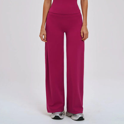 Yoga Pants Women's Soft Straight Leg Pants Yoga Bell-bottoms Sweatpant Straight Breathable Gym Runing Casual Wide-leg Pants