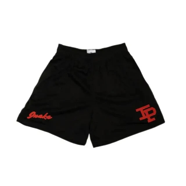 Summer Men's INAKA IP Leopard Print Mesh Shorts Elastic Waist Drawstring Breathable Quick Dry Gym Workout Fitness Casual Pants