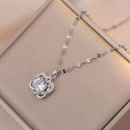 Jewish Magen Star of David Sterling Necklace Women Moved Crystal Israel Judaica Hebrew Jewelry Stainless Steel Hanukkah Pendants
