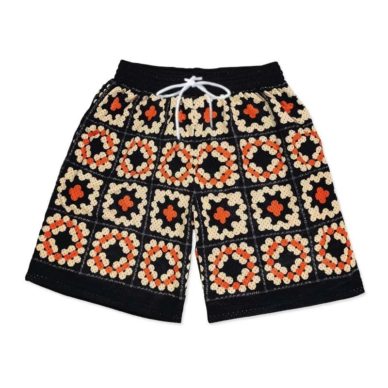 Men's Sports and Fitness Beach Basketball Shorts, Fashionable Breathable Quick Drying Shorts, 3D Printed Quick Drying Shorts