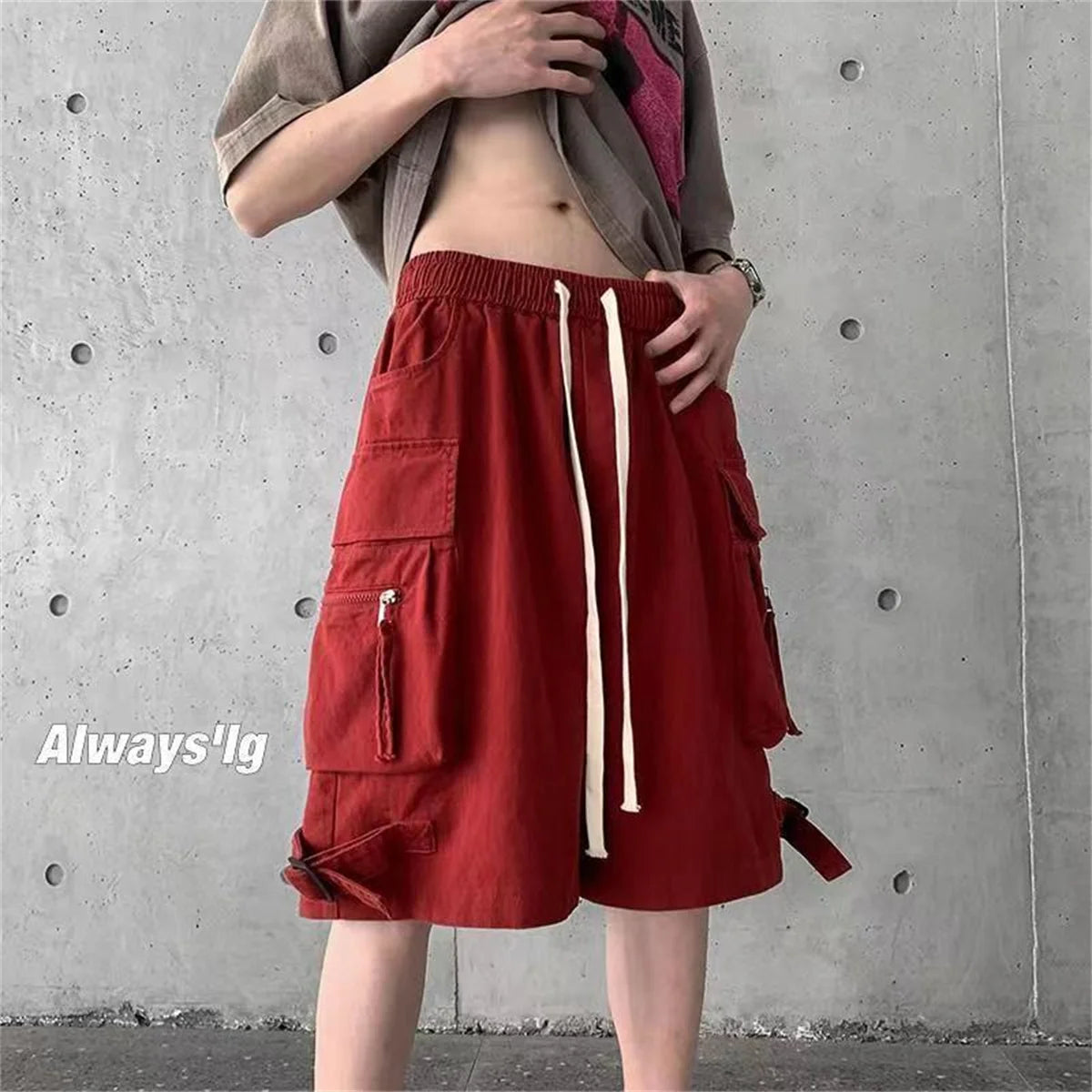 2024 Black Cool Cargo Shorts for Men and Women Couples Thin Loose Dopamine Sports Casual Korean Hip Hop Outwear Shorts Men