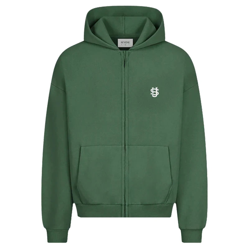 Hoodie Tracksuit Solid Color Street Fashion Style