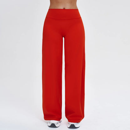 Yoga Pants Women's Soft Straight Leg Pants Yoga Bell-bottoms Sweatpant Straight Breathable Gym Runing Casual Wide-leg Pants