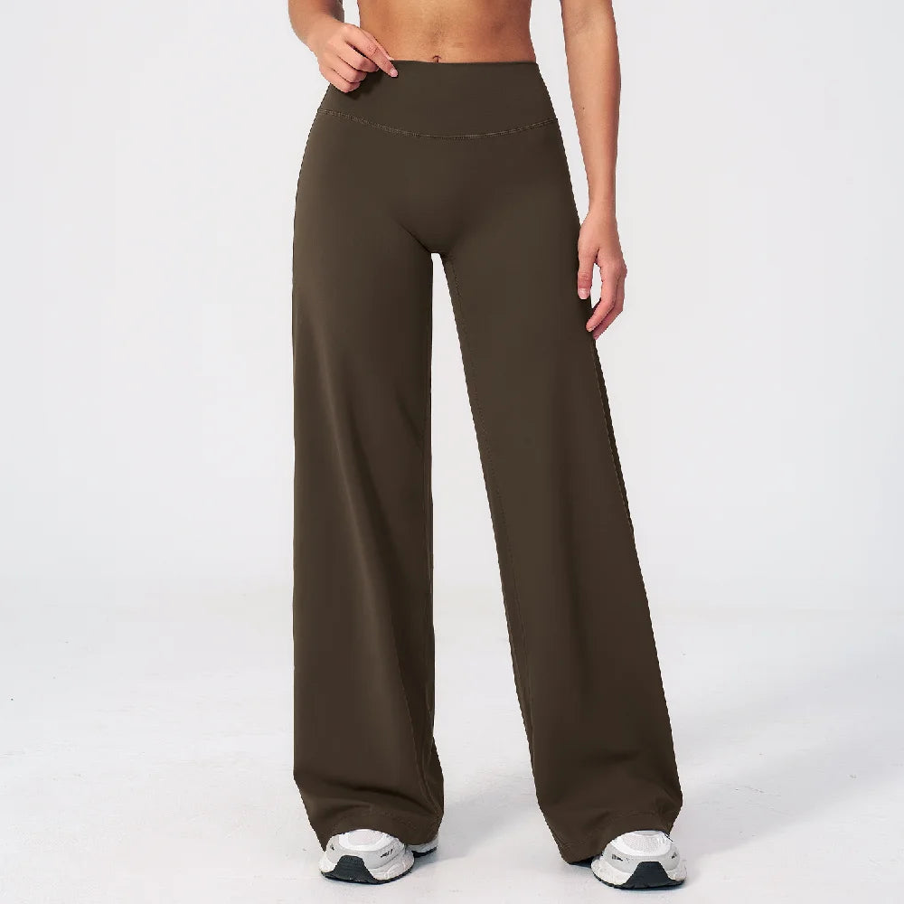 Yoga Pants Women's Soft Straight Leg Pants Yoga Bell-bottoms Sweatpant Straight Breathable Gym Runing Casual Wide-leg Pants