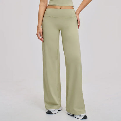 Yoga Pants Women's Soft Straight Leg Pants Yoga Bell-bottoms Sweatpant Straight Breathable Gym Runing Casual Wide-leg Pants