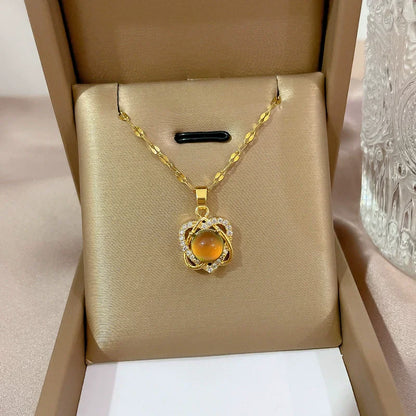 Jewish Magen Star of David Sterling Necklace Women Moved Crystal Israel Judaica Hebrew Jewelry Stainless Steel Hanukkah Pendants