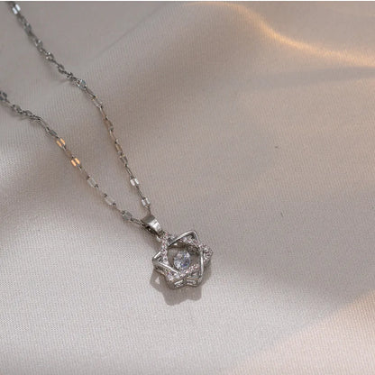 Jewish Magen Star of David Sterling Necklace Women Moved Crystal Israel Judaica Hebrew Jewelry Stainless Steel Hanukkah Pendants