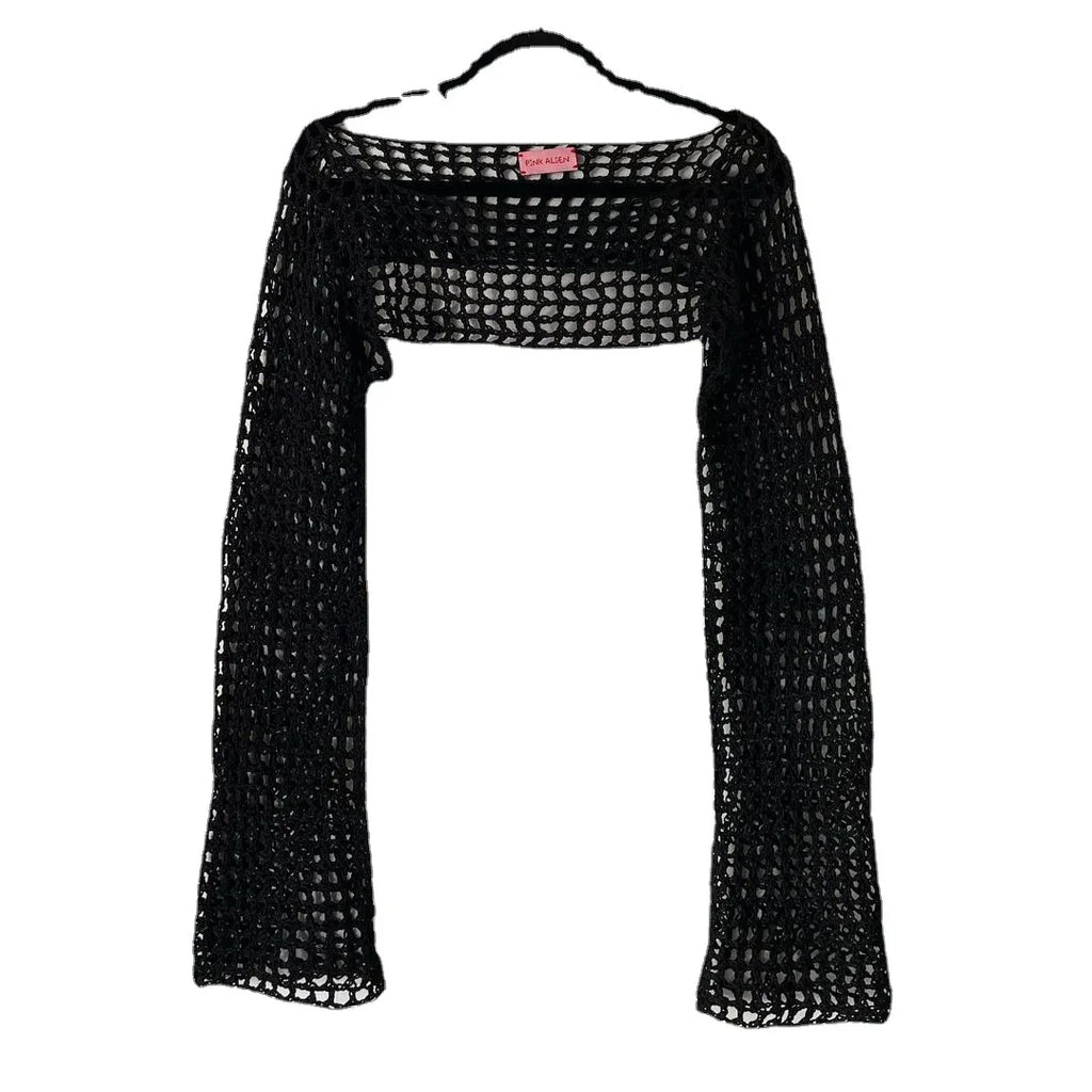 Fishnet Flare Sweater