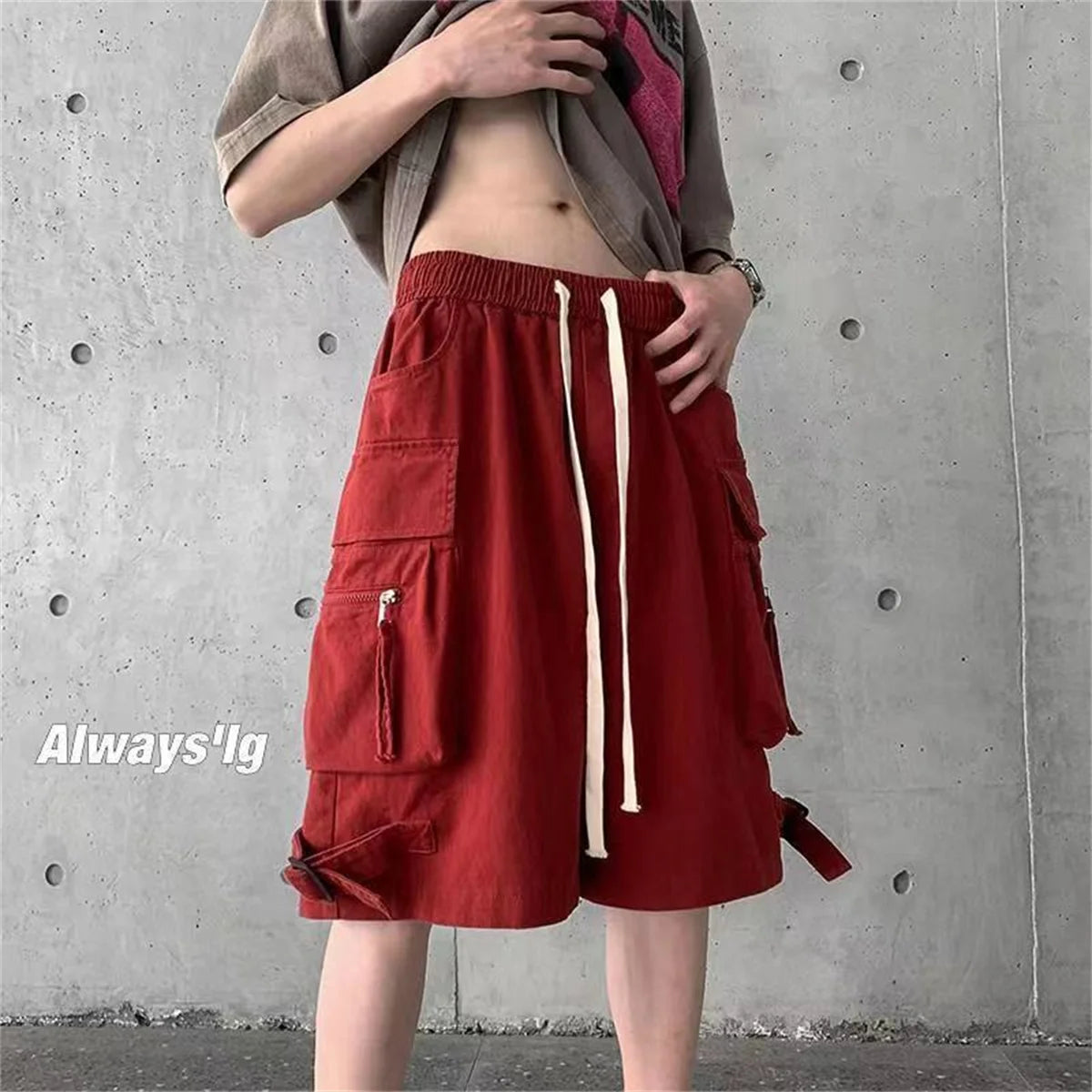 2024 Black Cool Cargo Shorts for Men and Women Couples Thin Loose Dopamine Sports Casual Korean Hip Hop Outwear Shorts Men