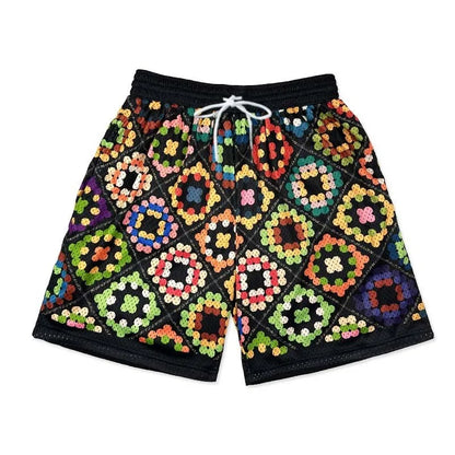 Men's Sports and Fitness Beach Basketball Shorts, Fashionable Breathable Quick Drying Shorts, 3D Printed Quick Drying Shorts