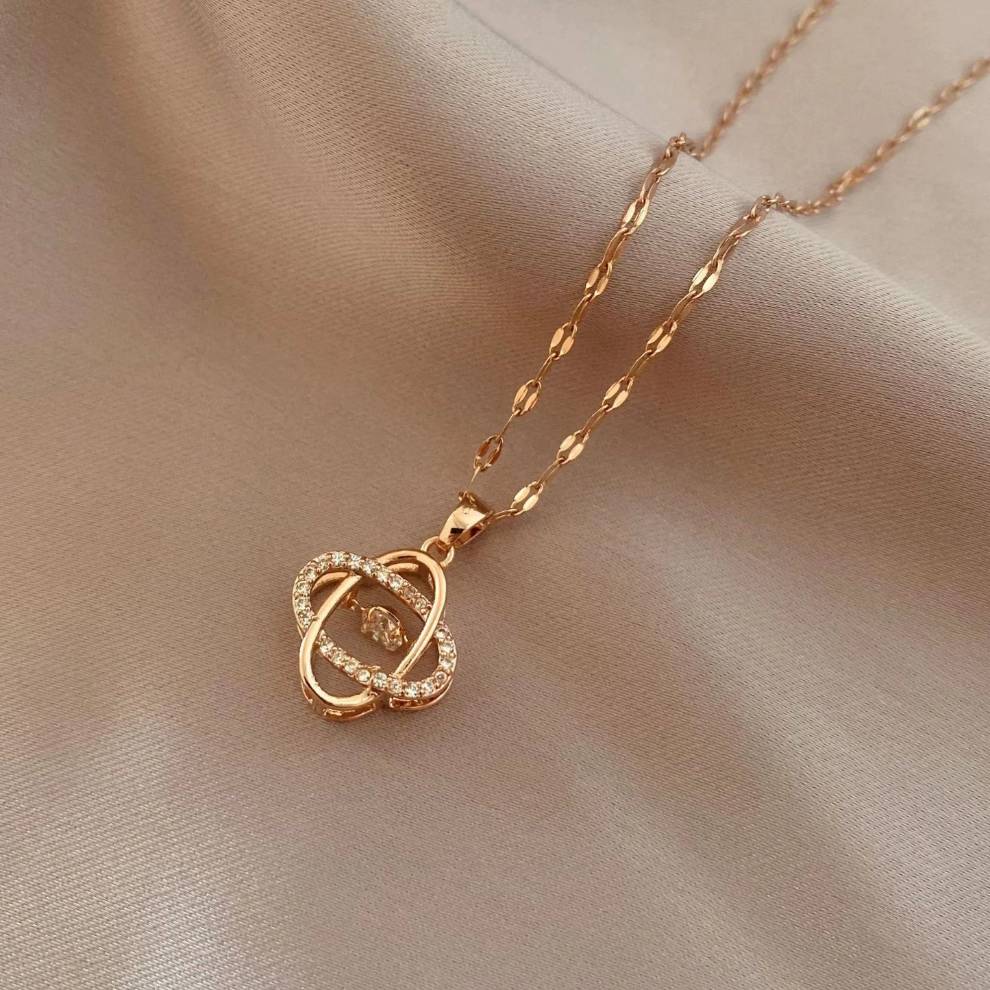 Jewish Magen Star of David Sterling Necklace Women Moved Crystal Israel Judaica Hebrew Jewelry Stainless Steel Hanukkah Pendants
