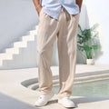 Linen Straight-Leg Trousers