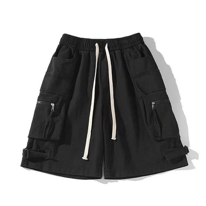 2024 Black Cool Cargo Shorts for Men and Women Couples Thin Loose Dopamine Sports Casual Korean Hip Hop Outwear Shorts Men
