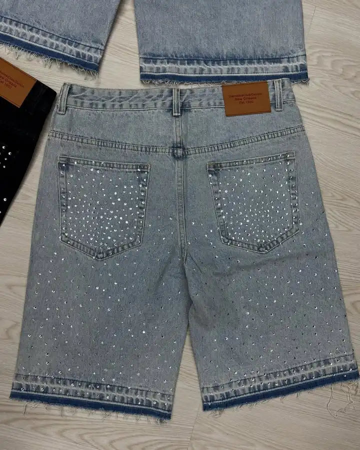 Rhinestone Denim Shorts
