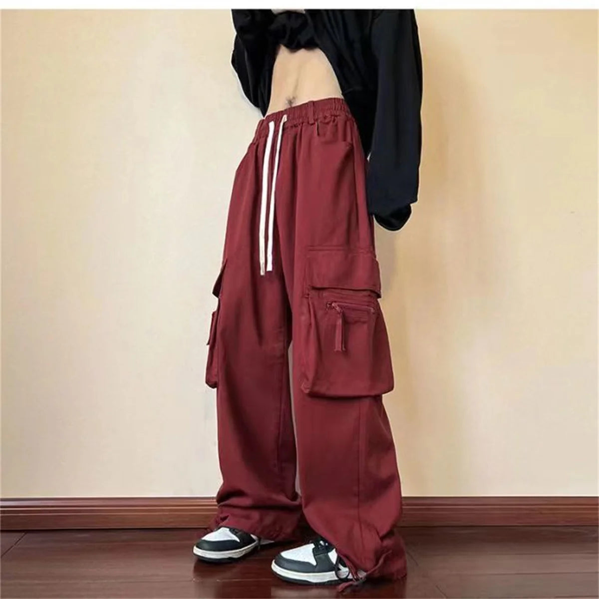 2024 Black Cool Cargo Shorts for Men and Women Couples Thin Loose Dopamine Sports Casual Korean Hip Hop Outwear Shorts Men