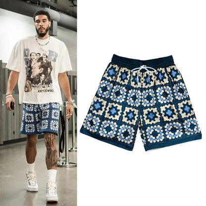 Men's Sports and Fitness Beach Basketball Shorts, Fashionable Breathable Quick Drying Shorts, 3D Printed Quick Drying Shorts