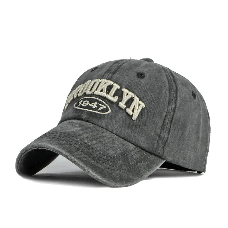 Brooklyn Alphabet Baseball Cap Men Women's Cowboy Baseball Cap Summer Cotton Hat Snapback Hip-Hop Hat Casual Gorra Hombre Visor