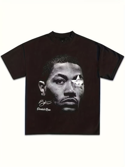 Graphic T-shirt-Retro Basketball Hop Esin, Soft and Hih Quality Blend, Reular Fit Short Sleeve T-shirt, Sinle-Sided Printed Round Neck T-shirt, Basketball T-shirt, Four Seasons Clothin,