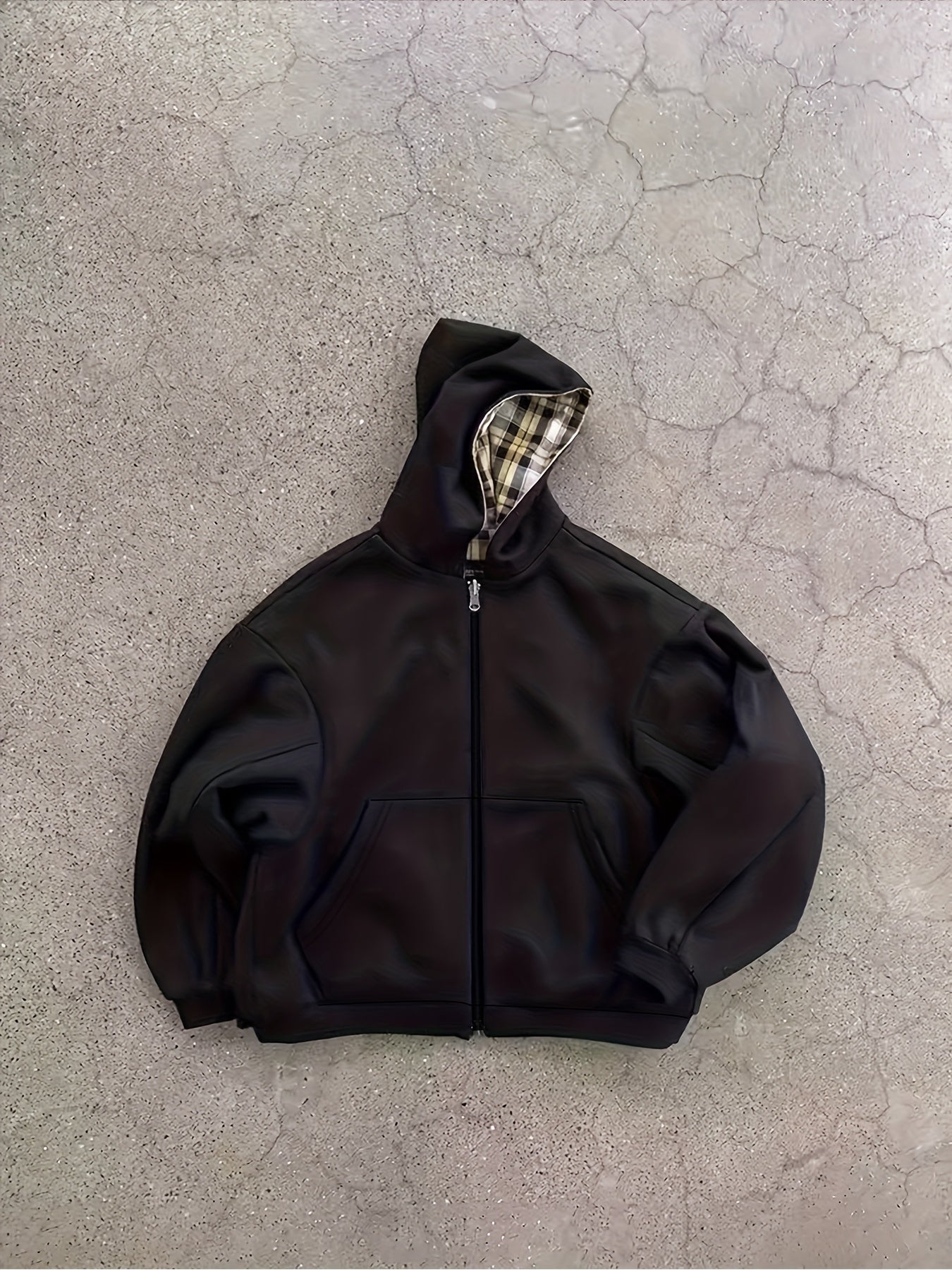 Y2K Vintage Plaid Hoodie, Carefully Selected for Wealth Attraction