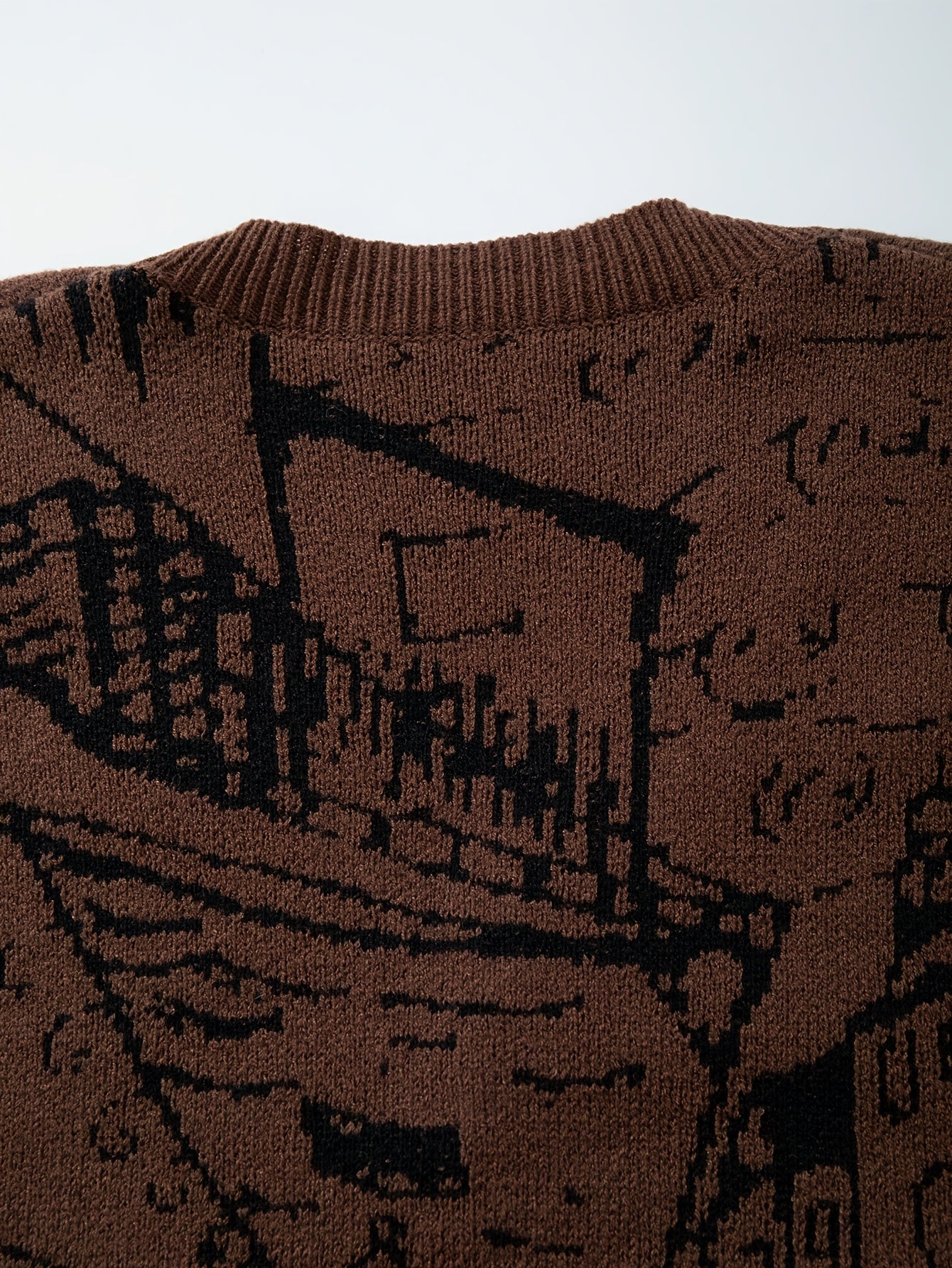 Men'S Vintage Oil Painting Mona Lisa Pattern Casual Loose Knit Cardigan | V-neck, Long Sleeve, Fall/Winter, ANDREILEE